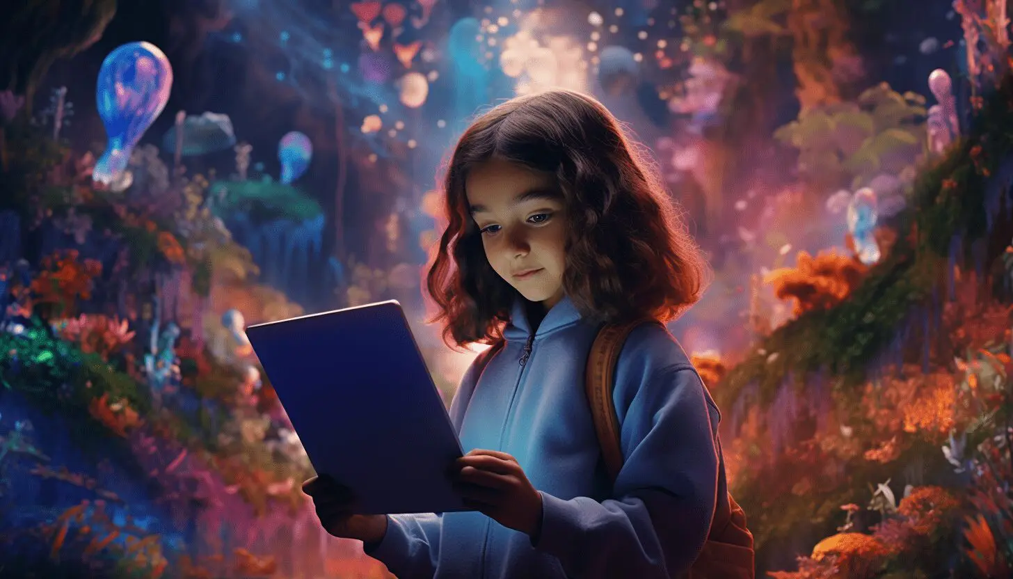 child with ipad
