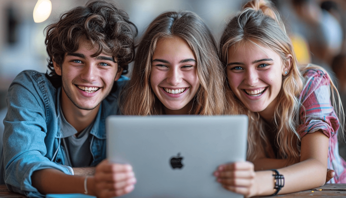GoITeens - goit. teenagers with laptop studio photo happyness and exciteme 8114e059 7fdd 40a1 b620 56a71589e05e