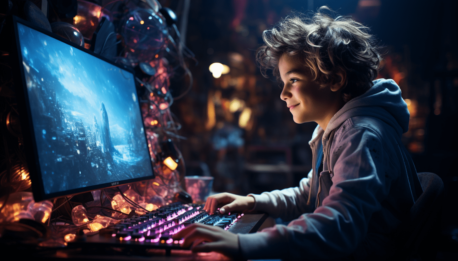 GoITeens - goit. 10 years old playing computer games studio photo bright p 164c9740 011b 4a7c a9ec 7a8545f06b76