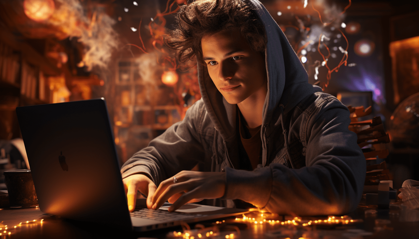 GoITeens - goit. teenager with laptop studio photo 4K 4f87ba9a 3708 4b77 87ad 9fb1c3db523c